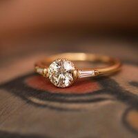 1CT Round Lab Grown Brilliant Cut Engagement Ring with a Pave Diamond Halo ring