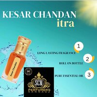 Kesar Chandan Attar Oil - 100% Pure Saffron & Sandalwood Blend, 10ml Fragrance Compound - Aromatic & Soothing Essence For Daily Luxury