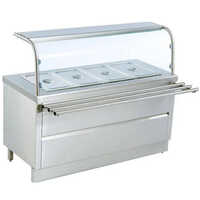 Bain Marie With Sneeze Guard - Stainless Steel, Different Sizes, Sleek Silver Finish | 220 Volt Power, Warranty Included
