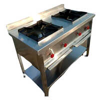 Two Burner Range - Stainless Steel, Different Size | Fully Automatic, Silver Finish