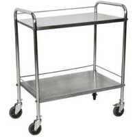 Stainless Steel Kitchen Trolley - Color: Silver