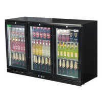 Black 3 Door Back Bar Freezer