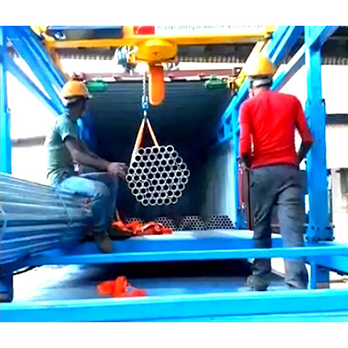 Automated Container Pipe Loading System