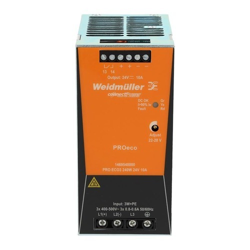 Weidmuller Pro Eco 240W 24V 10A - Current Range: 24 Volt (V)