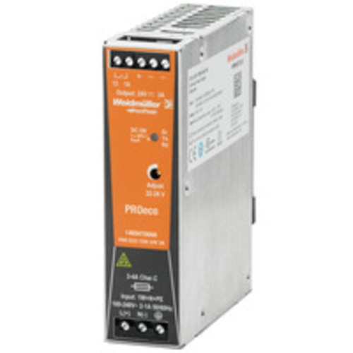 WEIDMULLER PRO ECO3 120W 24V 5A - 5A Output Current , High Efficiency, Compact Design, Industrial Reliability, Safety Protections
