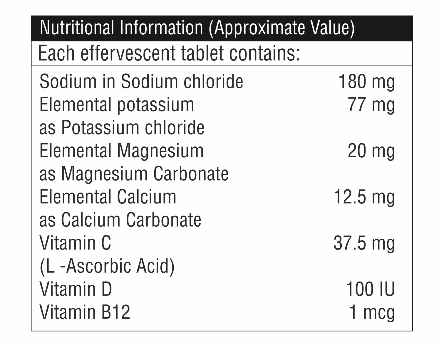 Calcium Carbonate With Vitamin C Effervescent Tablet