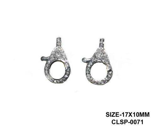 925 Starling Silver Handmade Pave Diamond Small Round Lovely Clasp Lock