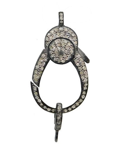 925 Starling Silver Fancy Handmade Pave Diamond Unique Clasp Lock