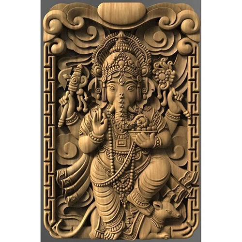 3D Design Shree Ganesh Wood Cnc Cutting Size: As Per Requiremnt