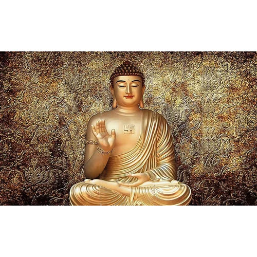 Golden Buddha Wall Painting