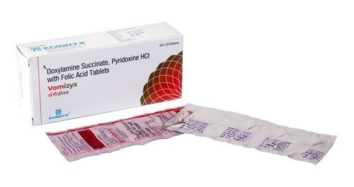 Doxylamine Succinate 10 mg Pyridoxine 10 mg Folic Acid 2.5 mg Tablet