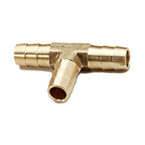 Brass Tee Pipes Fittings - Color: Golden