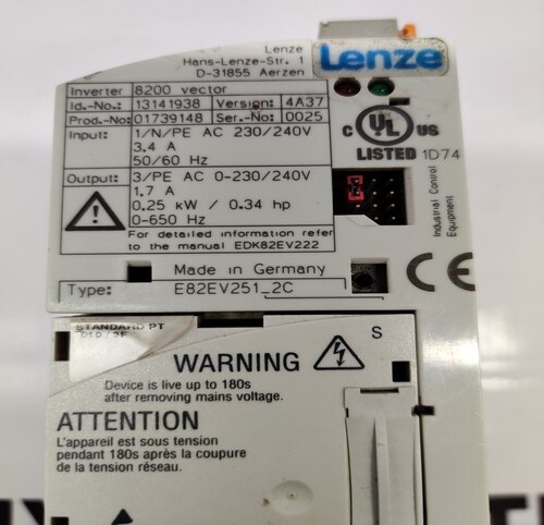 LENZE E82EV251-2C INVERTER DRIVE