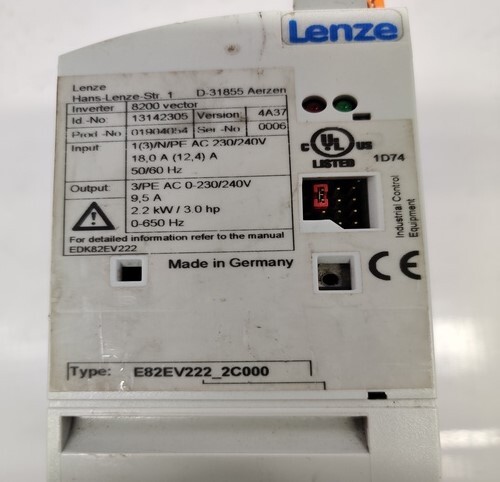 LENZE E82EV222-2C000 FREQUENCY INVERTER