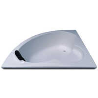 White 14 Leo 4.5 Ft Corner Fixed Bathtub