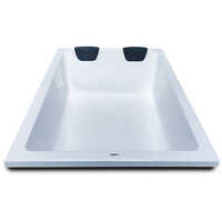 Phoenix Rectangular Bathtub - 6ft X 4ft | Premium Lucite Acrylic, Glossy Finish, Impact Resistant, Integral Lumbar Support, Dual Headrests, Customization Available