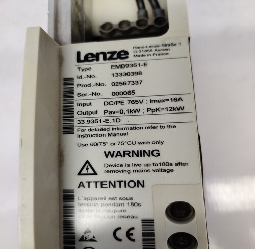 LENZE EMB9351-E INVERTER BRAKING MODULE