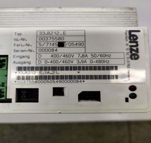 LENZE 33.8212-E INVERTER DRIVE