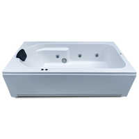 Alexander Jacuzzi Bathtub - Fiberglass Reinforced, 6 Ft X 3.25 Ft X 21 In | Glossy White Finish, Tuv & Ce Certified, 3-year Warranty, 6 Rotatory Nozzles For Soothing Massage