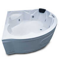 White Ambassador 5 Ft Corner Jacuzzi Bathtub
