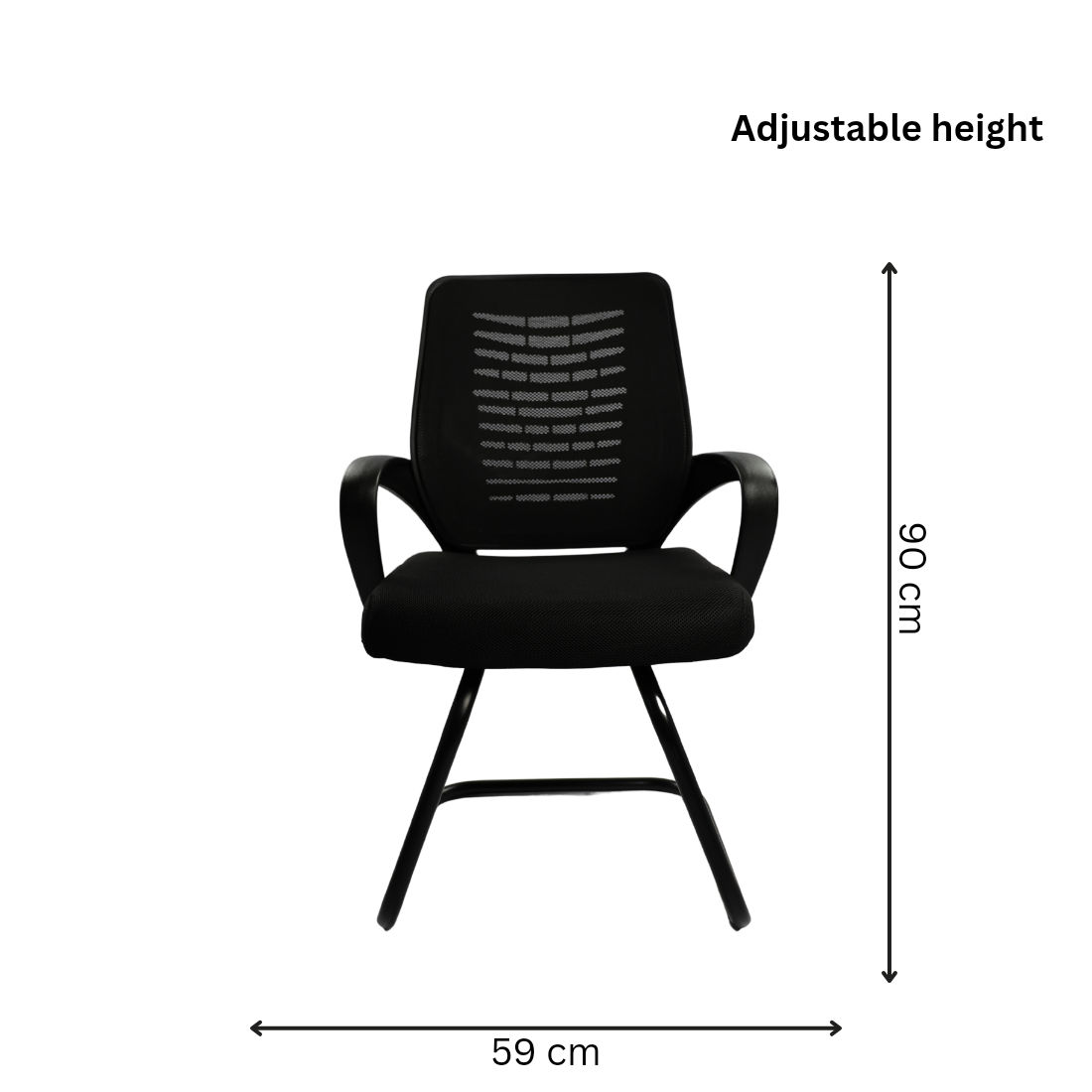 Adhunika Visitor Chair(Black)