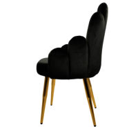 Adhunika Cafe Furniture Chair(Black Fabric)