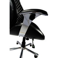 Adhunika Revolving Black Leather Office Boss Chair