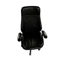 Adhunika Revolving Black Leather Office Boss Chair