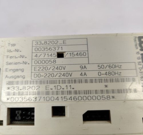 LENZE 33.8202-E INVERTER DRIVE