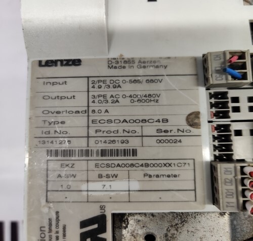 LENZE ECSDA008C4B SERVO AXIS MODULE
