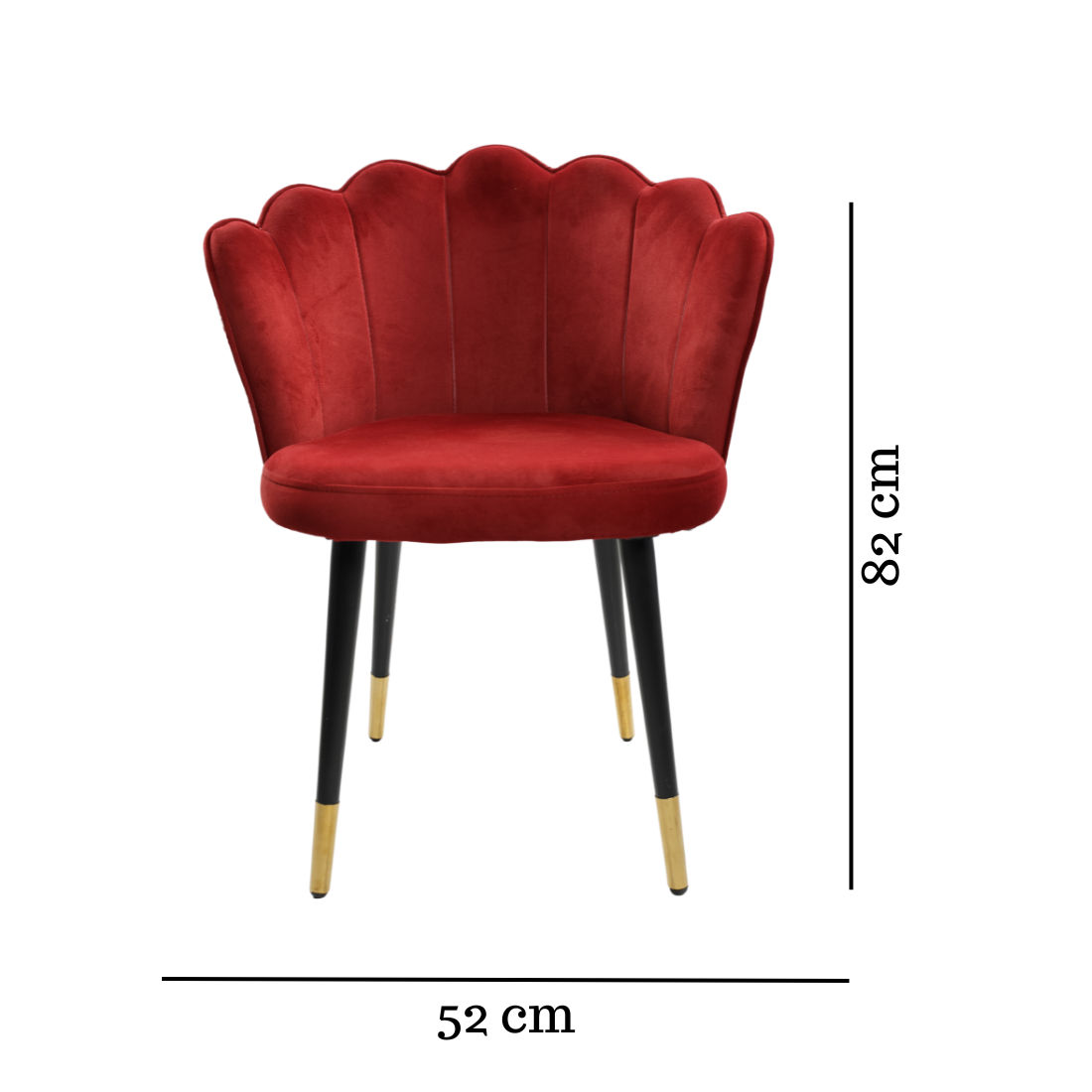 Adhunika Cafe Furniture Chair -Red