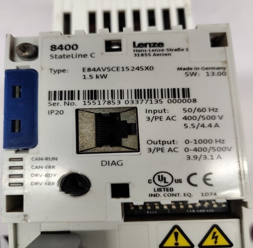 LENZE E84AVSCE1524SX0 FREQUENCY INVERTER