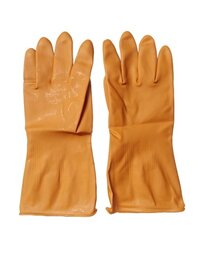 Nitrile Solvent Chemical Resistant Rubber Hand Gloves - Nitrile Rubber Fabric, Full Finger Style, Available in Various Colors | Washable, Durable for Daily and Professional Use