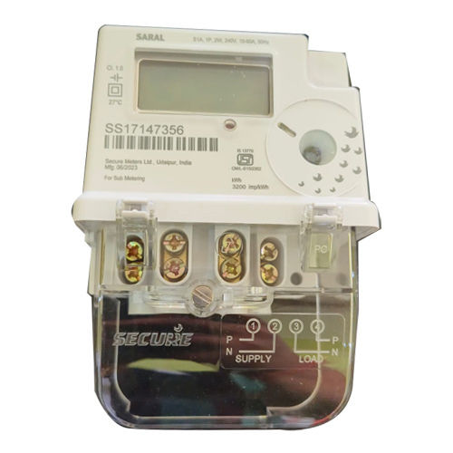 Secure Submeter 10-60 Amp Single Phase Electric Meter - Color: As Per Availability