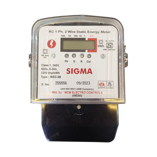 Sigma Lcd Display Electric Meter - Color: As Per Availability