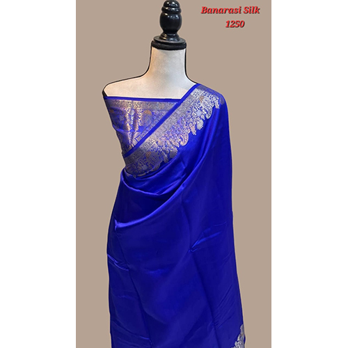 Banarasi Border Saree - Color: Blue