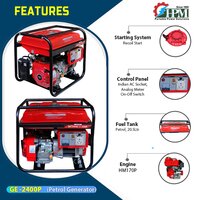 2 KVA Petrol Generator Model GE-2400P Manual Start