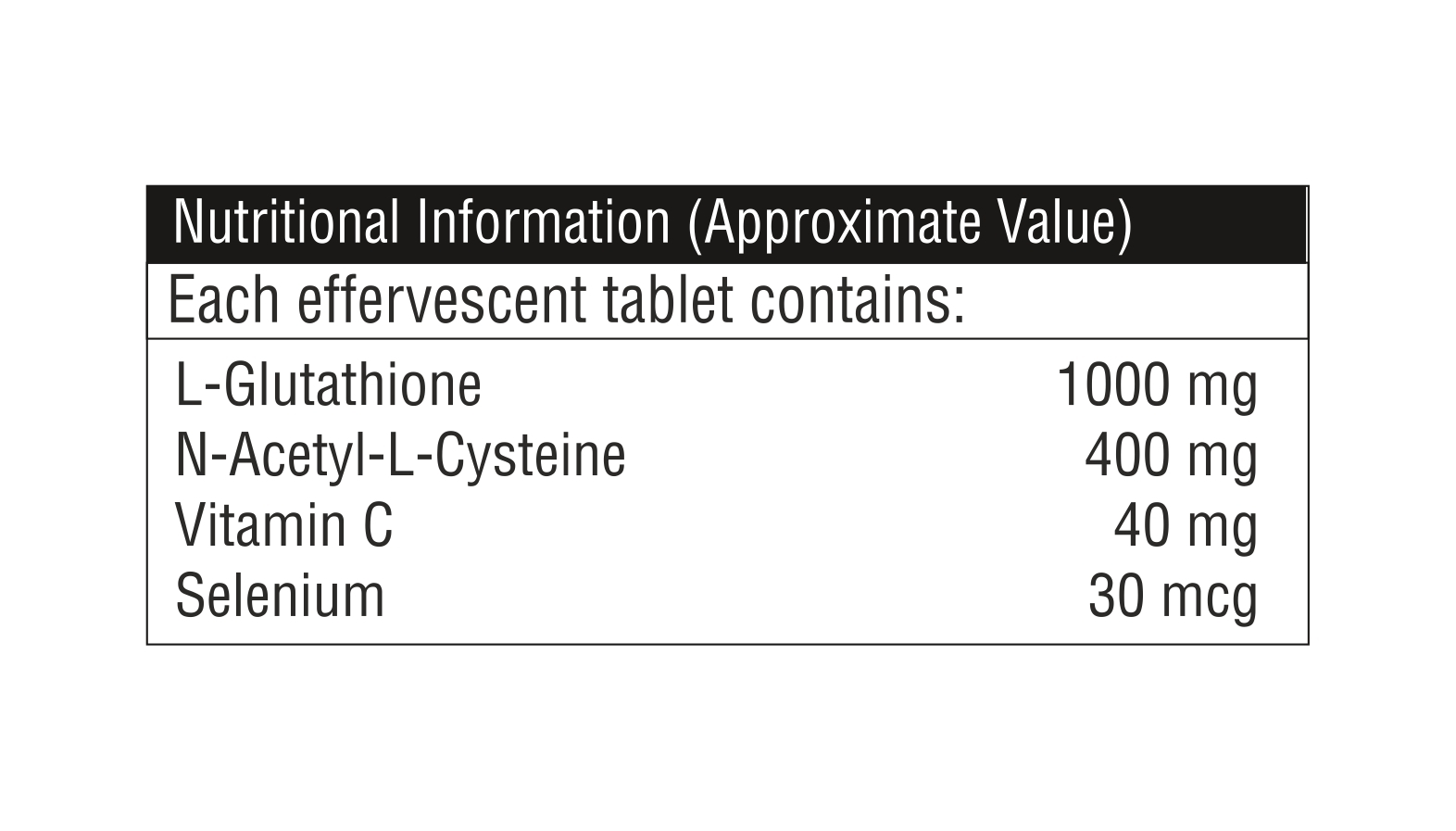L Glutathione With N-Acetyl L Cysteine Effervescent Tablet