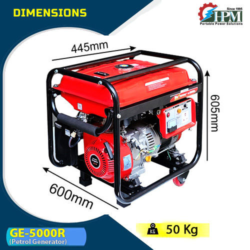 5 KVA Petrol Generator Model GE-5000R Manual Start