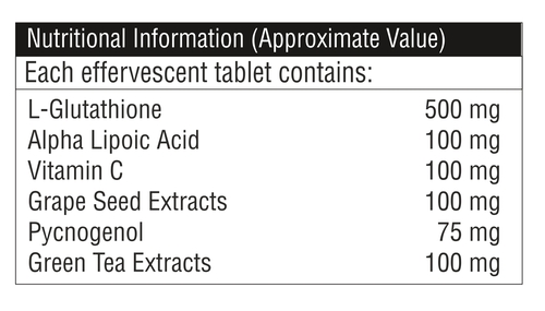 L Glutathione With Alpha Lipoic Acid Effervescent Tablet