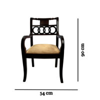 Adhunika Arm Living Room Chair With White Cushion Seat