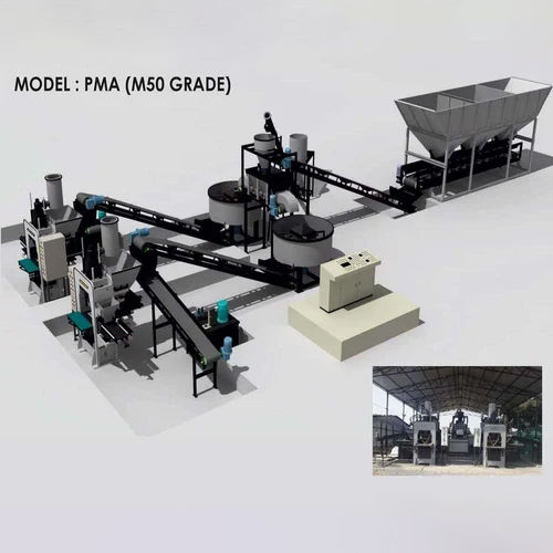 M50 Grade Automatic Paver Block Making Plant