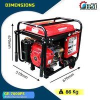 6 KVA Petrol Generator Model GE-7000PS Manual and Self Start