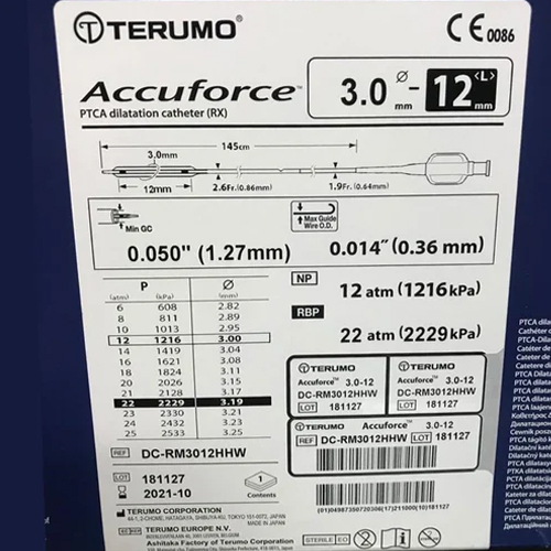 Rx Ptca Balloon Dilatation Catheter