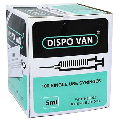 5ml Plastic Dispovan Syringes