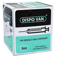 5ml Plastic Dispovan Syringes - Medical Grade Plastic, 5ml Capacity, Disposable, Single Use | Ideal For Hospital Medical Applications