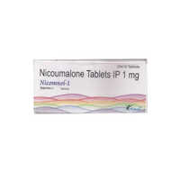 Acenocoumarol Anticoagulant Tablet - 1 Mg Nicoumalone, 20 Tablets Per Strip | Treatment And Prevention Of Blood Clots, Store In Cool And Dry Place