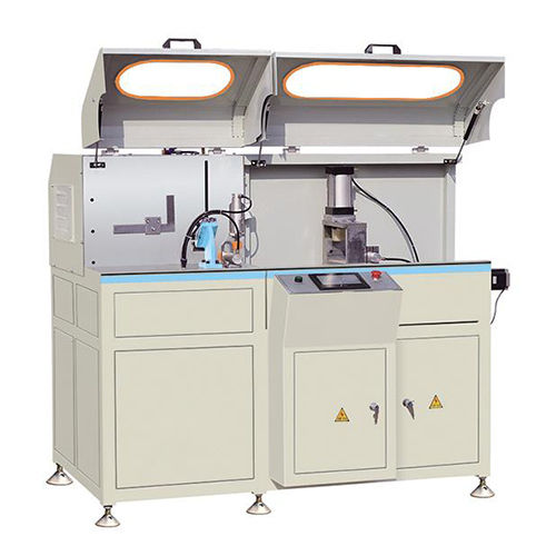 Aluminium Notching Machine - 220 Pneumatic Power, 1000 kg Weight, Automatic Operation | White Painted Finish for Aluminium Window & Door Applications