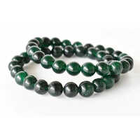 Green Jade Bracelet Crystal Beaded Bracelet - 4mm, 6mm, 8mm, 10mm Sizes | Natural Gemstone, 7-7.5 Inch Length, Round Shape