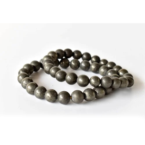 Pyrite Crystal Bracelet, Beaded Gemstone Bracelet